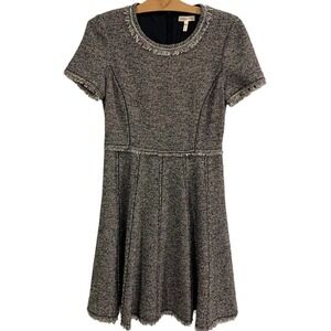 Rebecca Taylor | Dress Tweed Short Sleeve Crew Neck- Size 6